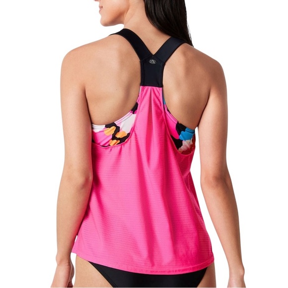 ZeroXposur Sun Smart Floral Tankini Swimsuit Top Size XS - NWT - Picture 3 of 3